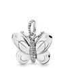 Энди Джуэл 925 Серебряные серебряные бусины декоративные подвесные шармы бабочки соответствуют европейским ювелирным украшениям в стиле Пандоры.