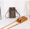 Luxury Designer Bag Fashion Pu Bags Women Mobiltelefon Bag Mini Square Handväskor En axel Diagonal handväska Magnetiska spänne plånböcker Väska