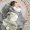 100% Acrylbaby Strickdecke Lustige Kaninchengeborene Meilenstein Wrap Wrap Kids spielen Mat Sleepsack Outdoor Kinderwagenabdeckungen 220816