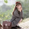 Kläderuppsättningar JK Uniform Two Single Breasted Brodery Japanese School Girl Anime Cosplay Set Coat Shirt kjol Tieclothing