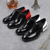 Dress Shoes England Style Men's Geneine Leather Square Toes Formal Business Fashion Hand Made Lace Up