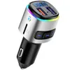 Bluetooth 5.0 FM Transmitter In-Car Kit Adapter Music Player Easily Installation LED Backlit Radio Personal Car Elements BC41