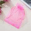 Gift Wrap 30/50/100Pcs 8 Colors Organza Bag Jewelry Packaging Candy Wedding Party Goodie Packing Favors Pouches Drawable BagsGift