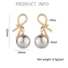 CLIP-ON SCREW BACK Vintage Metal Gold Big Shiny Pearl Clip örhängen Geometrisk oregelbunden design för Women Girl Non Pierced Ear CL279D