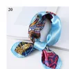 Lady Office Neckerchief Striped Leopard Square Neck Scarf Women Silk Hair Band Small Foulard Shawls And Wraps Oil Panting