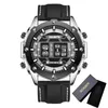 Wristwatches Fashion Men's Roller Design Business Clock Men Quartz Watch Leather Waterproof Casual Sport Mens Watches Relogio MasculinoW