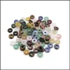 Perles en pierre bijoux Natural Crystal semi-précieux Turquoise Rose Quartz 15 mm Boucle de paix pour anneau de collier dhvno