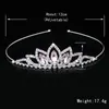 Kopfbedeckungen Kid Girls Crystal Tiara und Kronhaarbänder Braut Hochzeit Prom Crown Prinzessin Haar Ornamente Kopfstück