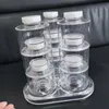 Transparent kryddburk örtverktyg Set Salt Pepper Säspenning Bottkök Köksspärr Cruet Storage Container Spice Rack