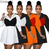 Womens Long Sleeve Shirt Dress Designer Clothing Butterfly Lace Up Loose Casual Skirts