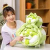 1PC 4555CM Kawaii Nese Cabbage Shiba Inu Feelble Dog Plush Toys Duża poduszka przytulna dekoracje pokoju dla dzieci Prezenty J220729