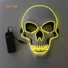 Halloween Horror Mask Led świecące maski Oczyszczanie masek Kostium tuszu wyborczego DJ Party Light Up Maski Glow w ciemnych 10 kolorach F0801