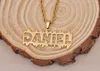 Gepersonaliseerde aangepaste naam tabel naam ketting voor mannen sieraden hiphop roestvrij staal oud Engels ontwerpverklaring ketting2579