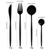 Dinnerware Sets 24pcs Gold Tableware Cutlery Dinner Set Steak Knife Fork And Spoon Covered Golden Stainless Steel VaisselleDinnerware