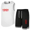 Men's Tracksuits Summer Year Of Birth Tracksuit Sleeveless T-Shirt Set Men Quick Dry Tank Top Shorts Male Fitness Vest Basketball ClothingMe