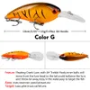 1 PCS 14 Colors Plastic Crankbait Fishing Lure 10cm/14g Artificial Print Hard Bait 6# 2 Hook Tackle K1622