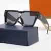 Óculos de sol de grife para mulheres óculos de moda retângulo grande design de carta de estrutura cheia para homem mulheres 5 opção de qualidade superior