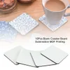 Sublimatie blanco onderzetters DIY aangepaste ronde vorm natuurlijke kurk coaster koffie thee isolatie sublimatie cup pad slip sxjun1