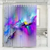 Ombre Nebula Shower Curtain Landscape 3D Printing Waterproof Polyester for Bath Bathroom Boho Decor Y200108