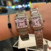 Relógios femininos Relógios de quartzo Relógios de pulso masculinos Relógios de pulso de diamante para casal 30 mm e 25 mm Design com pulseira de aço inoxidável