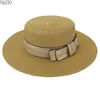 Berretti Faleto Cappelli estivi Casual Beach Trilby Cappello a tesa larga Jazz Cappello da sole Panama Paglia di carta Cappello moda donna con nastri BowknotBerretti