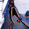 Hammock a poggiapiedi regolabile in altezza con sedile per cuscino gonfiabile per aerei per treni di autobus 190x40cm 2704 T2