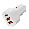 30W PD USB C Auto Ladegerät Quick Charge QC4.0 3,0 Telefon Adapter Typ-C Schnelle Aufladung Für iPhone 13 Xiaomi Huawei Samsung