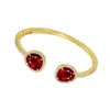 Braccialetti da donna per donna Gemma Pietra rossa Bracciale rigido Stilista Gioielli Accessori per costumi Polsino Banlges Regalo di Natale Festa femminile Ragazze sulle mani