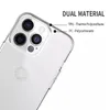 الحالات المعدنية TPU Space Space Case Wortpharent For iPhone 14 13 12 11 Pro Max XR XS Max 7 8 Plus Galaxy S22 Ultra Shockproof Hard Cover