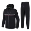 Tyska varumärket Autumn Men's Tracksuits Luxury Hugo Jacket Herrdräkt Stand Collar Solid Color Sweater Stor storlek Bomull ME317V