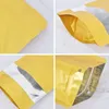 Thick Color Aluminum Foil Self seal Bag With Window Food Nut Supermarket Display snack Window Show Package Sealed Bag LX4707