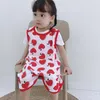 Criança Onesie Pijama Bebê Menina Sem Mangas Algodão Pijamas Criança Menino 16T Verão Noite Quente Abdômen Homewear Crianças Macacões 22058532431