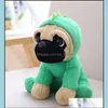 Conjuntos de presentes de 20 cm c￣es recheados c￣es de pel￺cia sharpei pug ador￡vel filhote mxhome dhjma