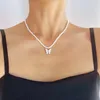 Collier de perles papillon mignon pour femmes, pendentif coréen, chaîne de clavicule colorée, bijoux bohème, cadeau de fête, 2022