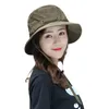 قبعات واسعة الحافة النساء في الهواء الطلق الصيد المشي لمسافات طويلة دلو Cap قابلة للتعديل Safari Boonie القبعة التخييم القبعة Scot22