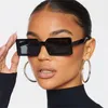 Zonnebril Luxe Designer Zwart Vierkant Vrouwen Mannen 2022 Trendy Kleine Rechthoek Zonnebril Voor Vrouwelijke 90S Esthetische Shades Glasse