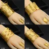 ANIID Dubai Chain Cuff Bangle With Ring For Women Moroccan Gold Bracelet Jewelry Nigerian Wedding Party Gift Indian Bracelet 220713