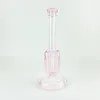 9inch Pink Heart Shape Glass Hookah Shisha Dab Rig Smoking Water Pipe Glass Bong