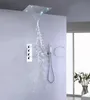 Deszcz i wadfall łazienka prysznic zestaw prysznic 50x36 cm głowica prysznicowa LED 4 Funkcje wody współpracują lub osobno 008-50x36p-k
