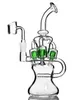 Кальяны Heady Recycler Dab Rigs Bubbler Glass Bong Прямые трубчатые бонги с уникальными 3 UFO Perc фильтрами Толстый купол Percolator Beaker Bongs