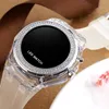Wristwatches Luminous Digital Watch Round Dial LED Display Fashion Sport For Student With PU Strap Multi-Function Waterproof MU8669Wristwatc