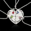 Pendant Necklaces Friend 4 Piece Set Necklace BFF Female Love Friendship Choker Fashion Men And Women Jewelry Gift 2022Pendant