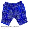 Herrshorts släpp Paisley Fashion Hip Hop 70s Bandana African Digital Print High midje Black Casual Sports Board for Men