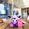 2022 새로운 봉제 키 체인 10cm 플러시 장난감 Kawaii Sanrio Anime Kuromi Melody Cinnamoroll Purin Dog Keychain 박제 동물 귀여운 Plushie 펜던트 인형 소녀