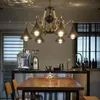 Подвесные лампы Американская кофейня люстра лофт из кованого железа ретро промышленное ресторан и барной горшок для бара люстра