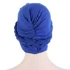 Beanie/Skull Caps Turban Hijab Muslim Musulman For Women Solid Braid Wrap Cap Turbantes Cabeza Para Las MujeresBeanie/Skull Elob22