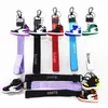 2PCS/SETS Designer Silikon 3D Sneaker Białe klęskość pokolenia Mężczyźni Kobiety Key Key Ring Buty mody Bogarki Bag Łańczka samochodowa Basketball Butball Biekurz 8 kolorów