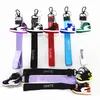 2pcs/sets Designer Silicone 3D Sneaker White Keychain Men Women High Quality Key Ring Fashion Shoes Keychains Bag Car Chain Basketball Keychain 8 Colors