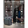 ポータブル発電所1100WWWWWWWWID1200Wピーク2000W 110V ACアウトレット120W 12V DC QC Typec SOS懐中電灯