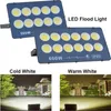 Ultrathin LED Flood Light 600W 500W 400W 300W 200W 100W LED FloodlightIP65防水220V 110Vスポットライト屋外照明